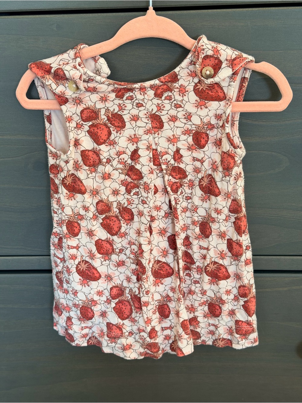 kate quinn White & Red Strawberry Floral Tank Dress